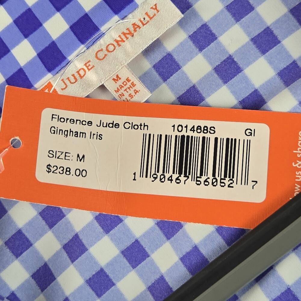 Jude Connally Shift Dress M Blue White Gingham Iris Florence Jude Cloth - Picture 5 of 9